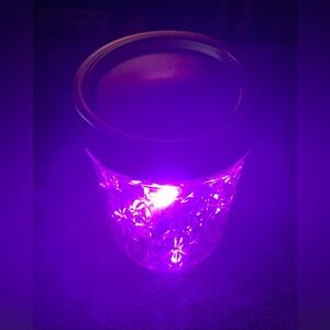 PINK 1/2 PINT MASON JAR w/ LED FAIRY-LIGHTS/HANDMADE/NWT